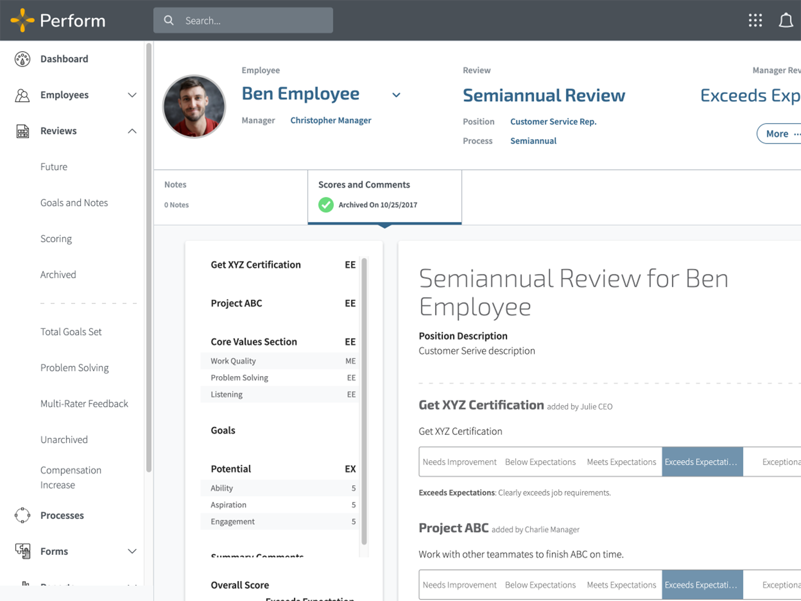 1. Performance Reviews