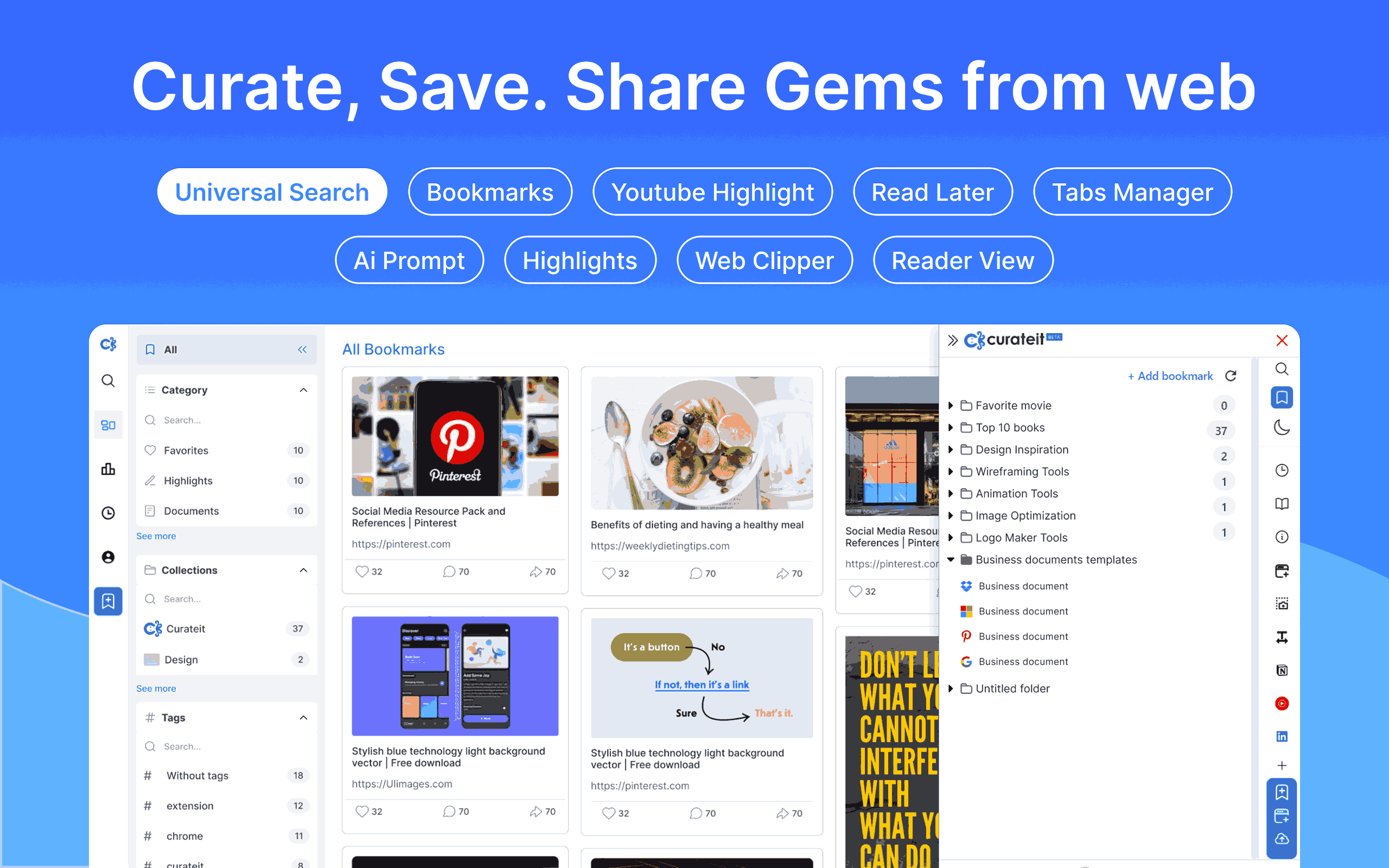 CurateIt - Your Personal Space in the Web