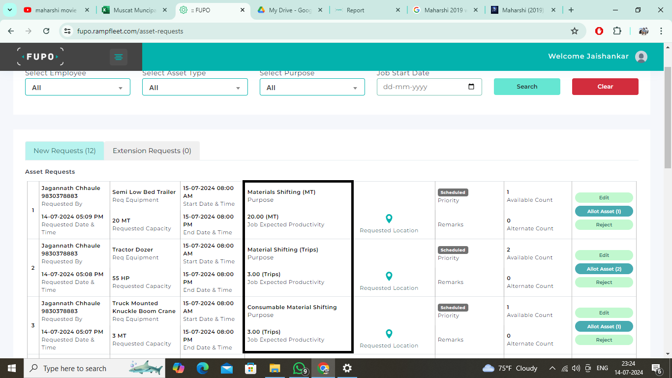 Ability to define purpose of the vehicle.