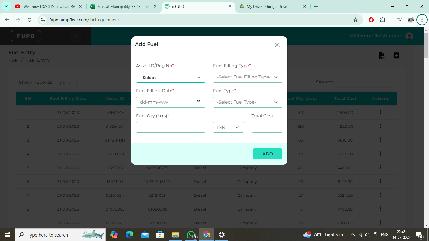 Ability to make auditing for fuel invoices and verifying quantities.