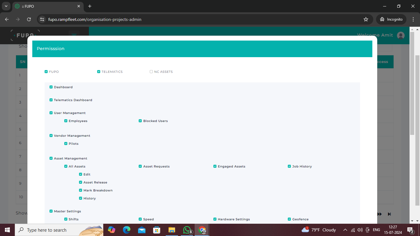 Create different user roles